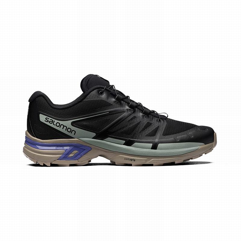 SALOMON XT-WINGS 2 Philippines - Men's Trail Running Shoes - Black/Light Turquoise | 697314-DPS